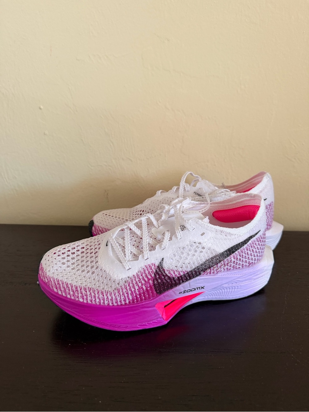 Nike Women’s Vaporfly White, Pink Running Shoes